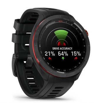 Garmin Approach S70 47mm GPS-horloge, keramische lunette zwart/siliconen band zwart