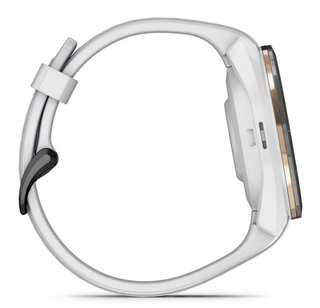 Garmin Approach S70 42mm GPS-horloge, keramische zwarte lunette/witte siliconen band