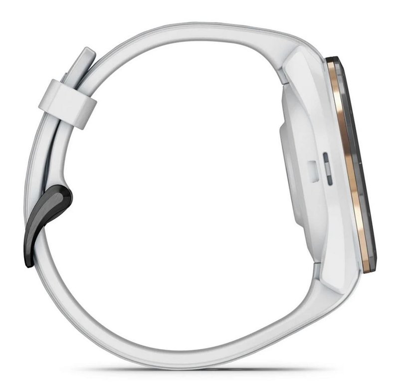 Garmin Approach S70 42mm GPS-horloge, keramische zwarte lunette/witte siliconen band