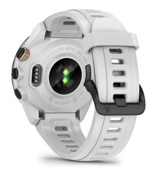 Garmin Approach S70 42mm GPS-horloge, keramische zwarte lunette/witte siliconen band
