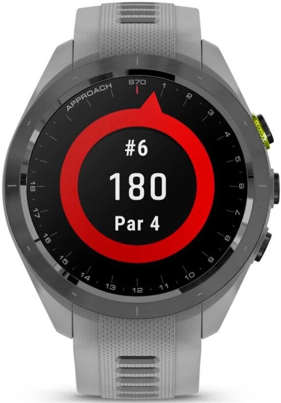Garmin Approach S70 42mm GPS-horloge, keramische lunette zwart/siliconen band poedergrijs