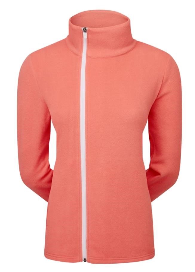 Footjoy Asymmetric Full-Zip Fleece dames sweatshirt, peach