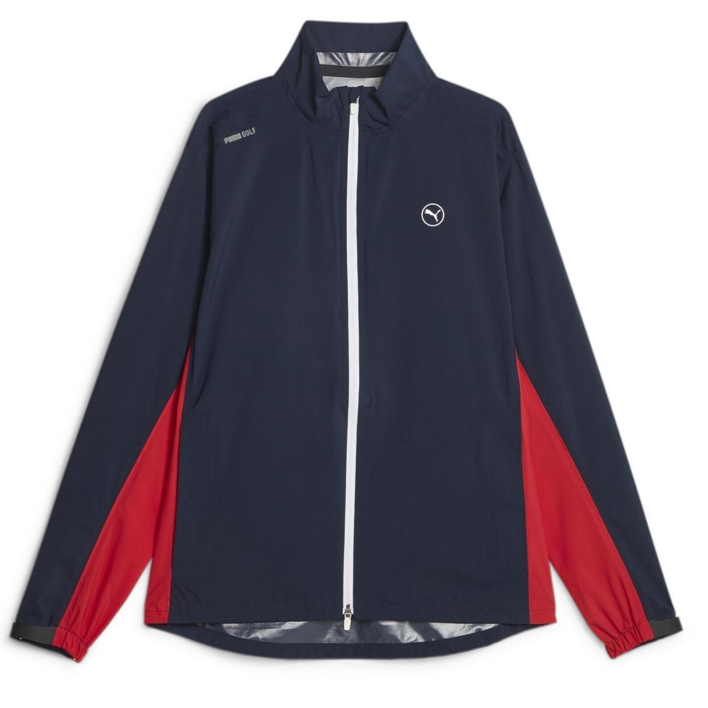Puma DryLbl Rain heren jack, navy blazer/strong red