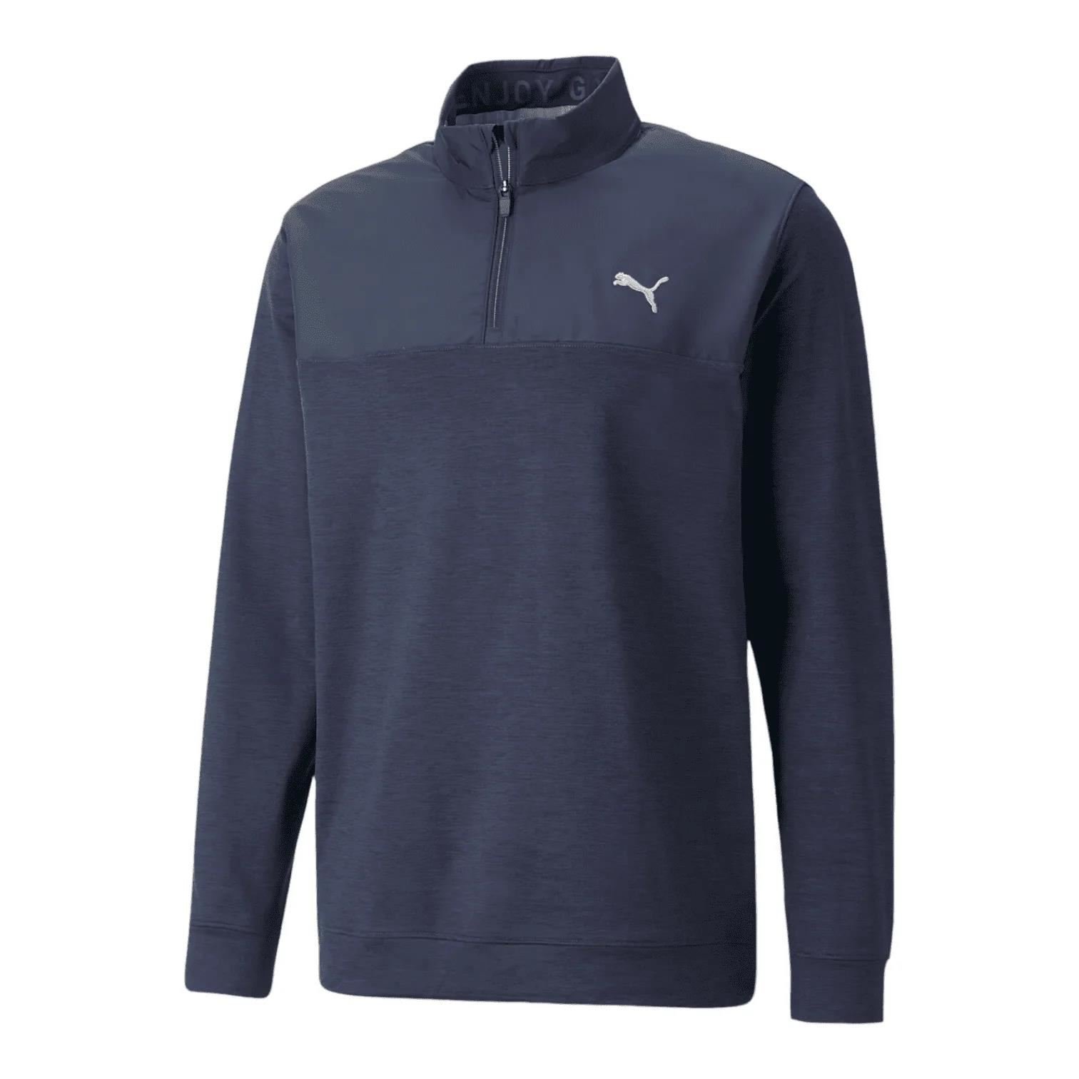 Puma Cloudspun Colorblock 1/4 Zip heren pullover 2023, navy blazer