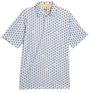 Puma Mattr Palms heren polo, white glow/navy blazer