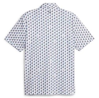 Puma Mattr Palms heren polo, white glow/navy blazer