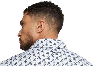Puma Mattr Palms heren polo, white glow/navy blazer