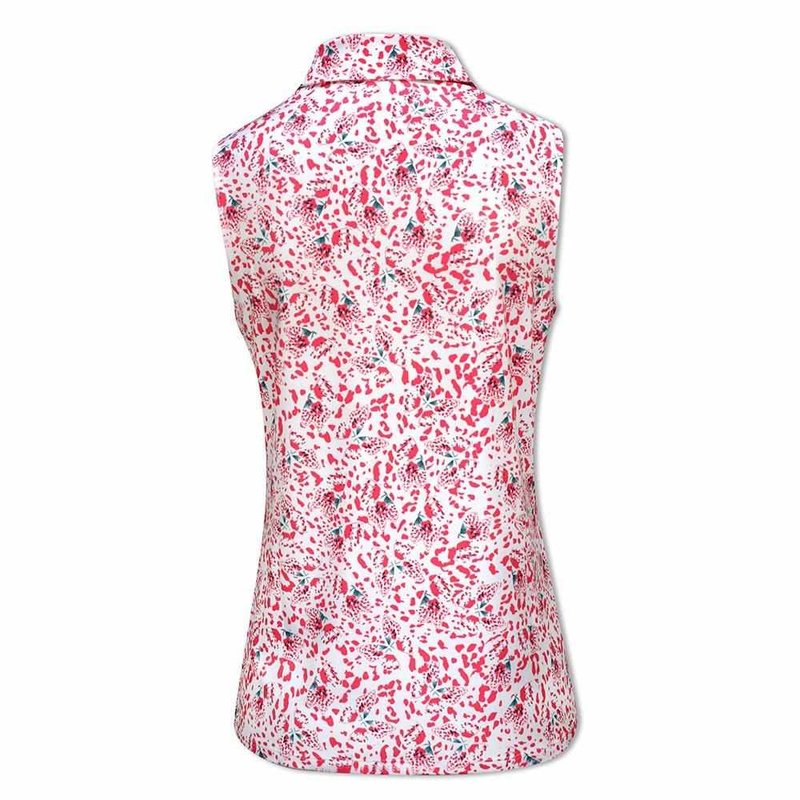 Puma Mattr Mariposa SL dames polo, strawberry burst/bold blue