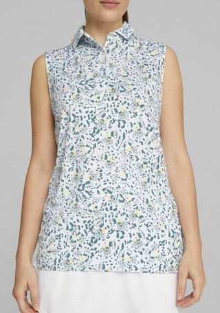 Puma Mattr Mariposa SL dames polo, bold blue/flaxen