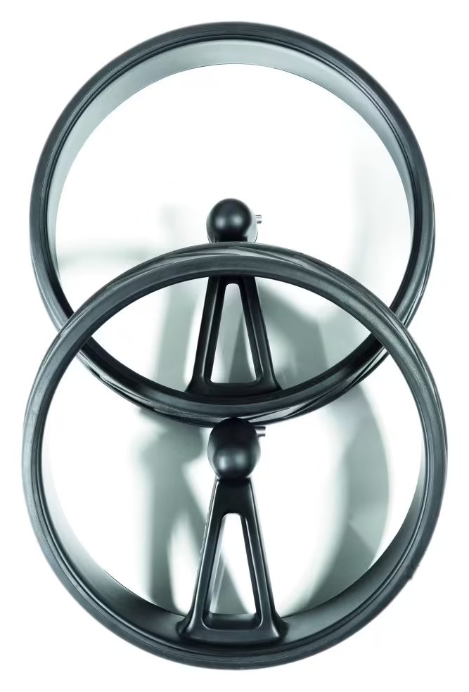 JuCad Complete Wheel Set (3) voor PHANTOM TITAN elektrische trolleys (velgen en banden), titanium