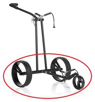 JuCad Complete Wheel Set (3) voor PHANTOM TITAN elektrische trolleys (velgen en banden), titanium