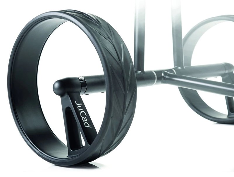 JuCad Complete Wheel Set (3) voor PHANTOM TITAN elektrische trolleys (velgen en banden), titanium