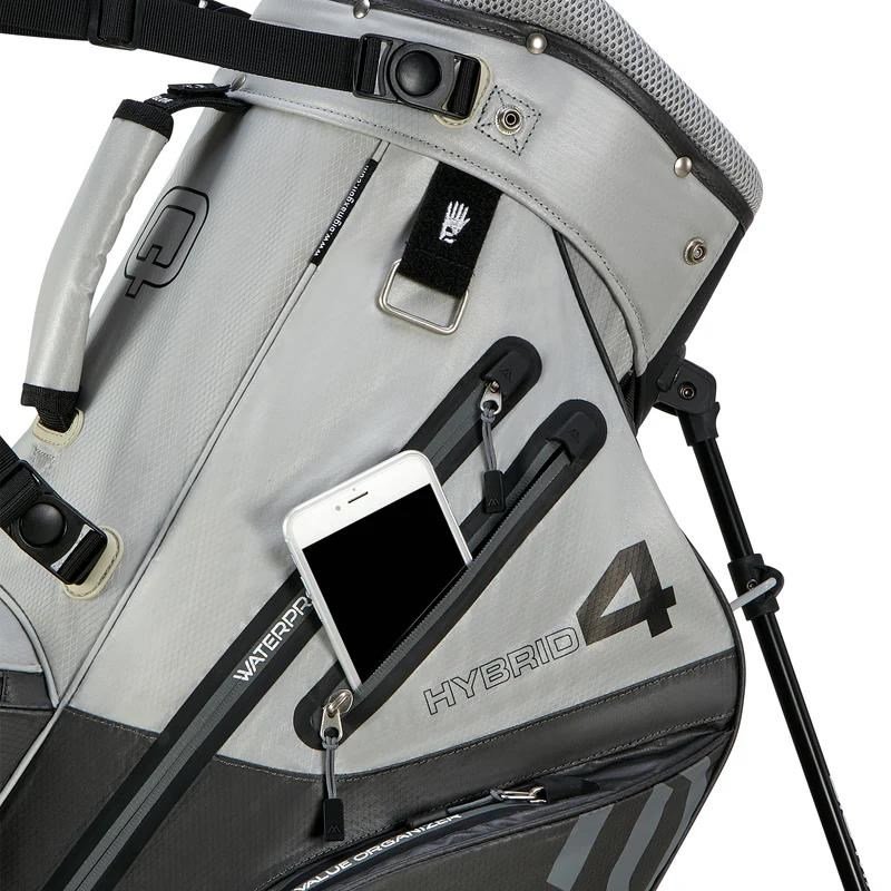 Big Max AQUA Hybrid 4 stand bag, grijs/zilver(zwart)