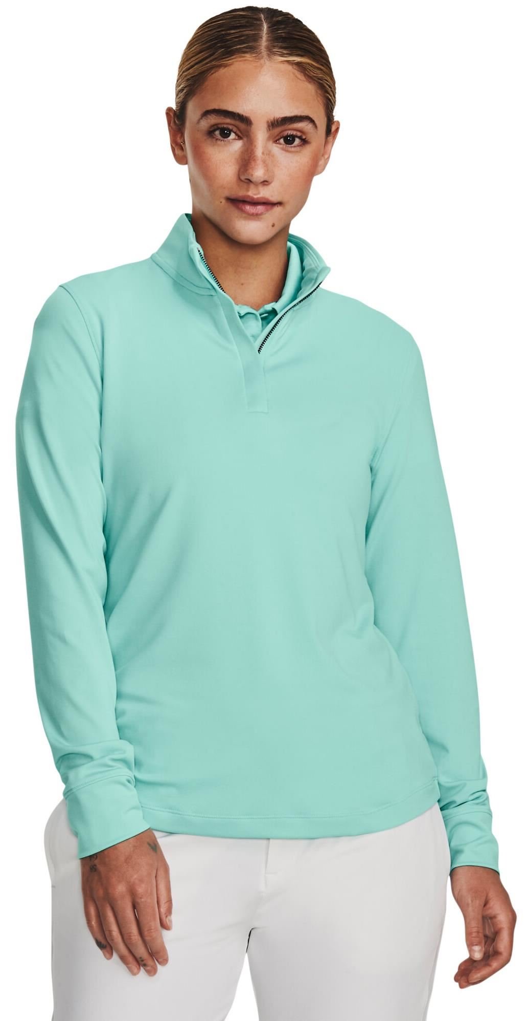 Under Armour Playoff 1/4 Zip dames sweatshirt, neo turquoise