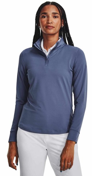 Under Armour Playoff 1/4 Zip dames sweatshirt, hushed blue