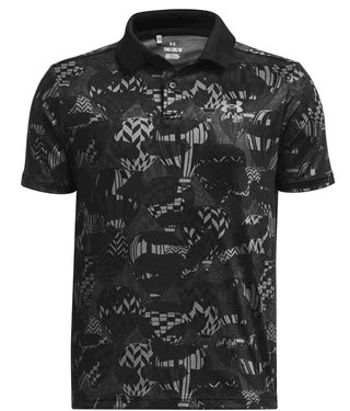 Under Armour Performance Printed junior polo, zwart