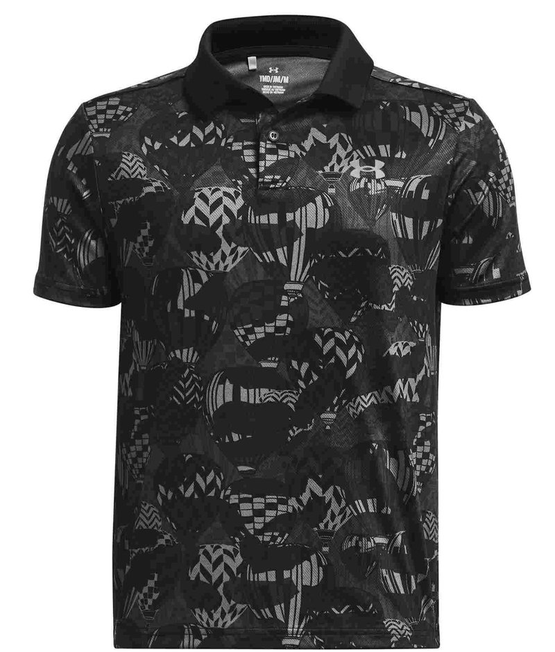 Under Armour Performance Printed junior polo, zwart