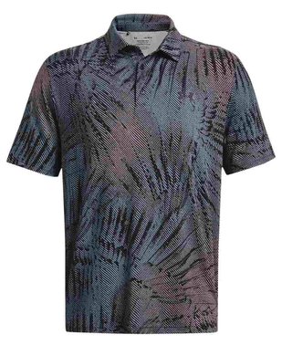 Under Armour Playoff 3.0 Printed heren polo, zwart/fizz pink