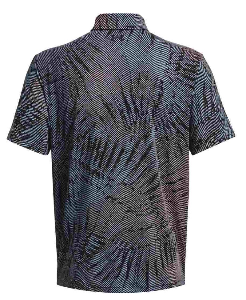 Under Armour Playoff 3.0 Printed heren polo, zwart/fizz pink