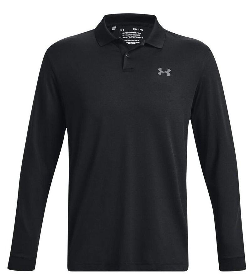 Under Armour Performance 3.0 longsleeve heren t-shirt, zwart