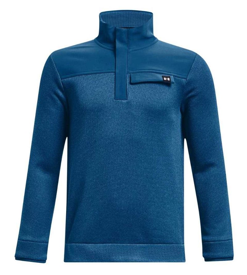 Under Armour Sweaterfleece 1/2 Zip junior sweater, varsity blue/halo gray