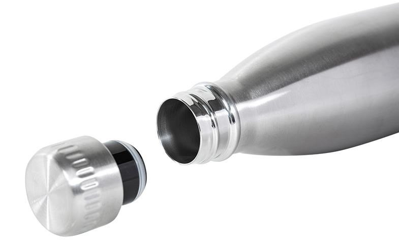 JuCad Stainless Steel Insulated Bottle zilver