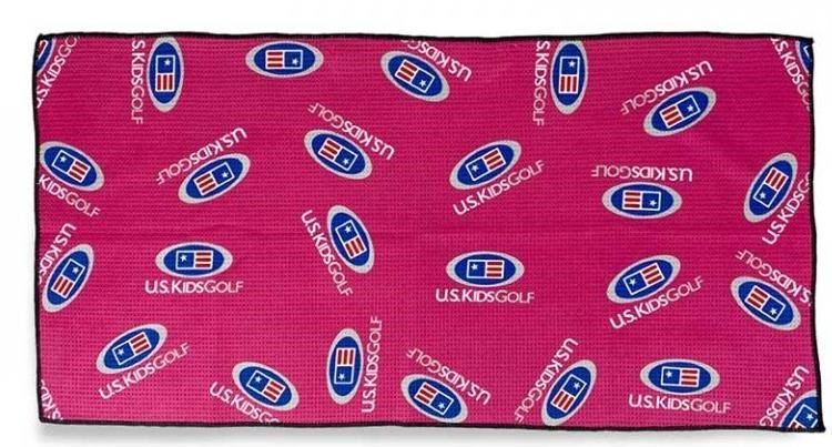 U.S. Kids U.S. Kids Golf Multi Logo Microfiber golfhanddoek, roze