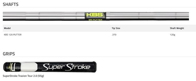 Cobra KING Vintage Nova putter, Single Bend
