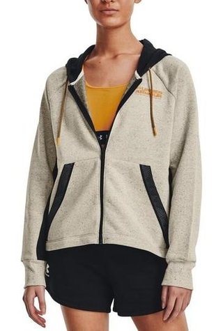 Under Armour Rival + FZ Hoodie dames sweatshirt, bruin