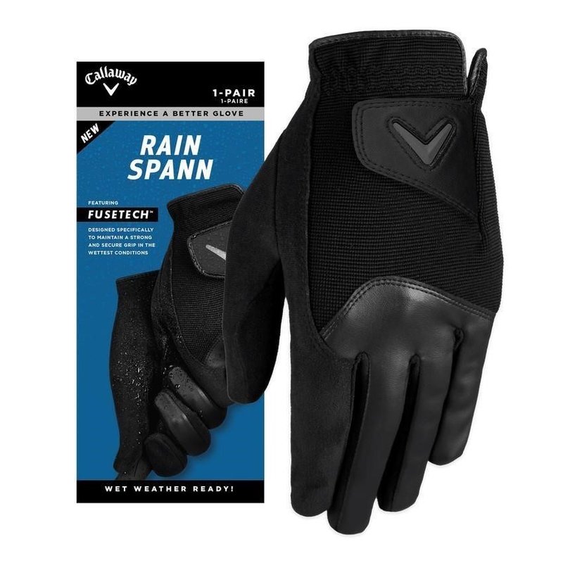 Callaway Rain Spann dames golfhandschoenen (paar), zwart