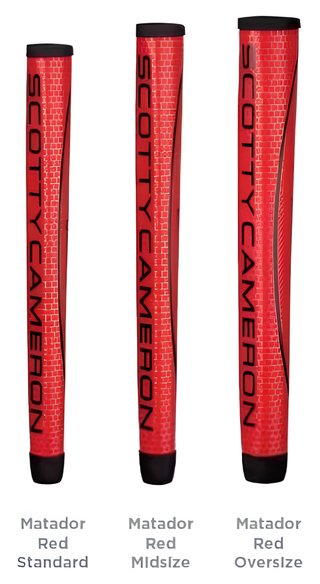 Scotty Cameron Matador putter grip, zwart/rood, midsize