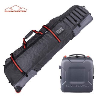 Sun Mountain Kube reishoes, staal/zwart/rush red