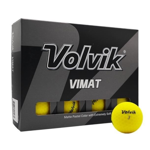 Volvik VIMAT golfballen, mat geel