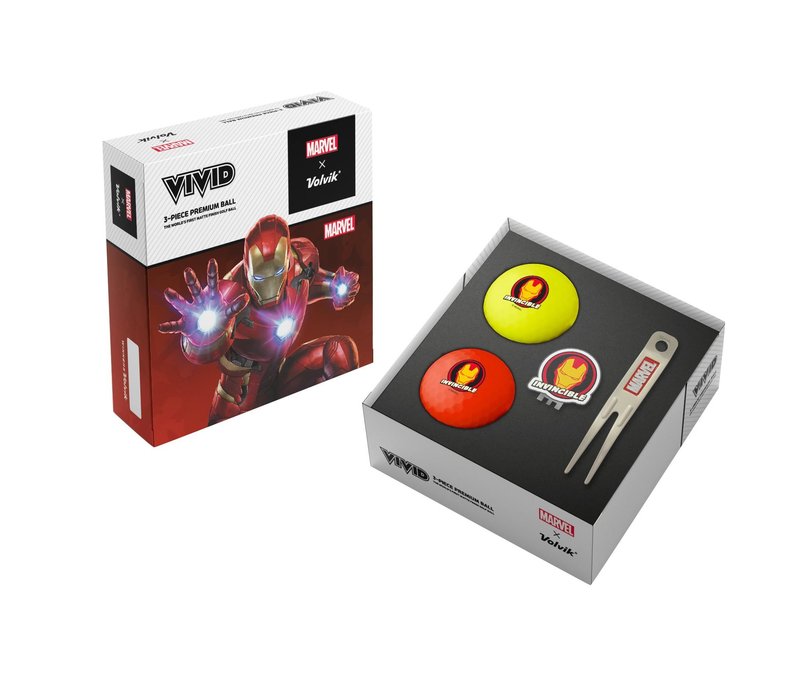 Volvik VIVID MARVEL IRONMAN golfballen, mix