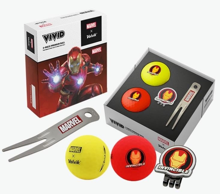 Volvik VIVID MARVEL IRONMAN golfballen, mix