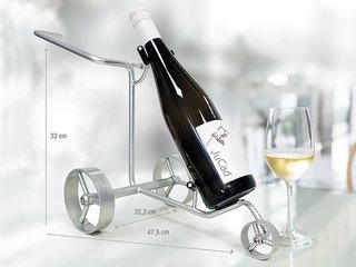 JuCad JuCad miniatuur trolley – wijnfleshouder