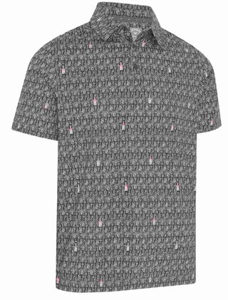 Callaway All-Over Scotch Novelty Print heren polo, asphalt