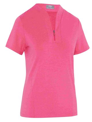 Callaway Tonal Heather dames polo, pink peacock
