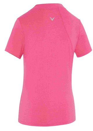 Callaway Tonal Heather dames polo, pink peacock