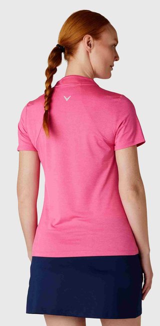 Callaway Tonal Heather dames polo, pink peacock