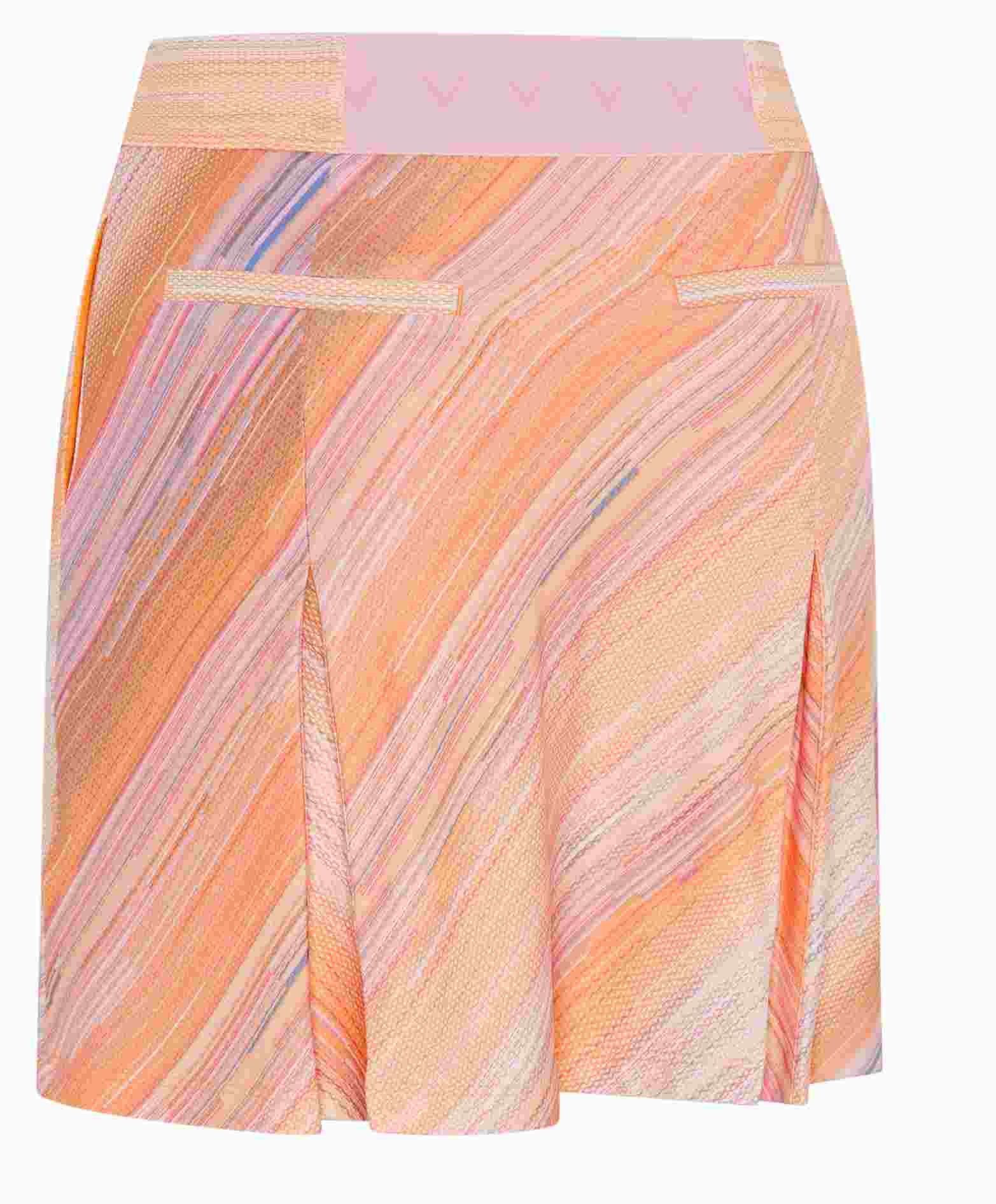 Callaway Striped Pleated 17" dames skort 2024, papaya