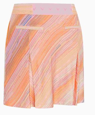 Callaway Striped Pleated 17" dames skort 2024, papaya