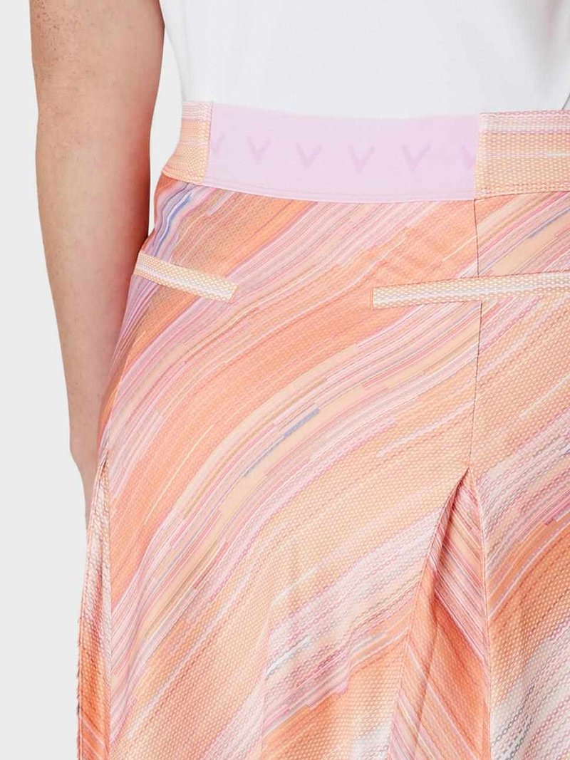 Callaway Striped Pleated 17" dames skort 2024, papaya