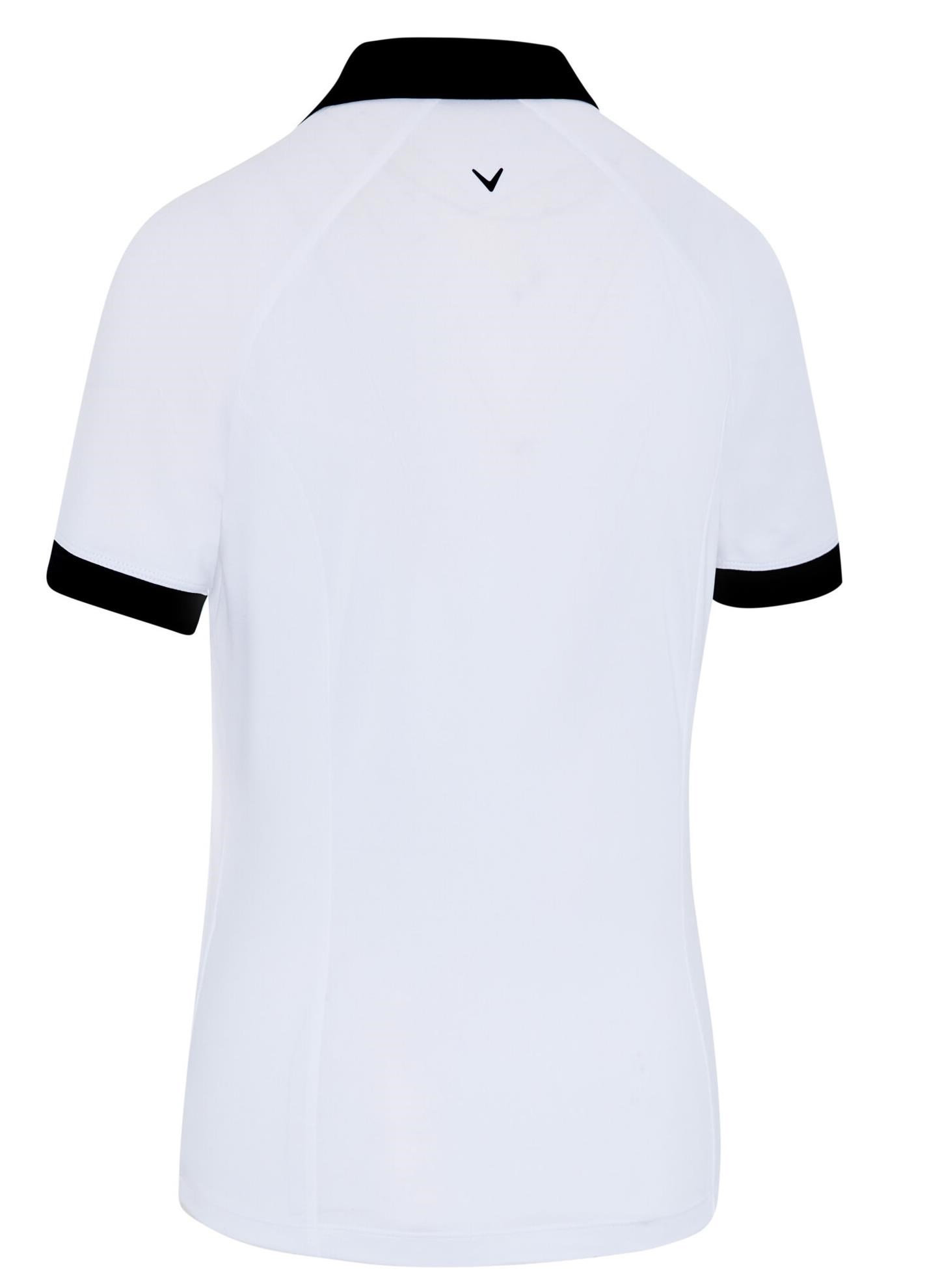 Callaway V-Placket Colorblock dames polo, brilliant white/caviar