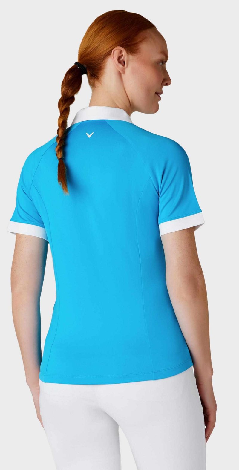 Callaway V-Placket Colorblock dames polo, vivid blue