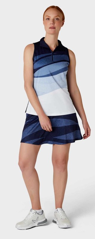 Callaway Gradient Wave Sleeveless dames polo, peacoat