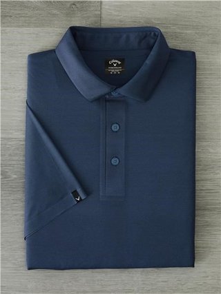 Callaway Premium Jacquard heren polo, peacoat