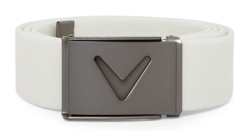 Callaway V-Logo Web heren riem, wit