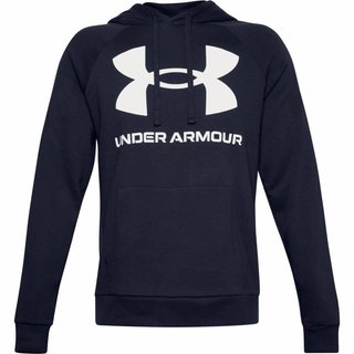 Under Armour Rival Fleece Big Logo heren hoodie, midnight navy
