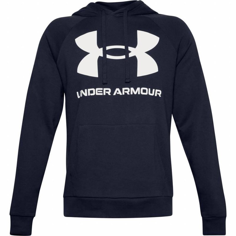 Under Armour Rival Fleece Big Logo heren hoodie, midnight navy